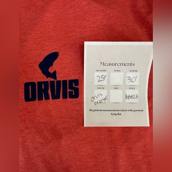 Orvis drirelease Long Sleeve Logo Shirt Size XL Color Coral - Picture 11 of 11